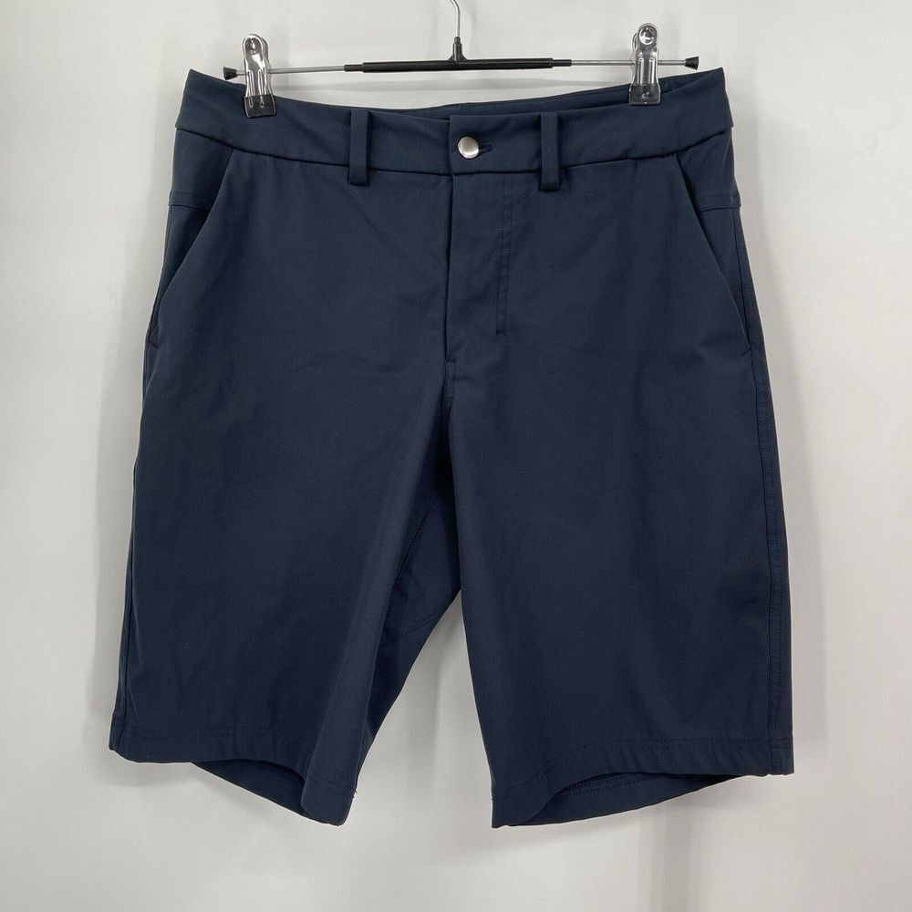 Lululemon 30‎ Commission Shorts Mens Navy Blue 11 Inch Inseam Golf Chino Tech